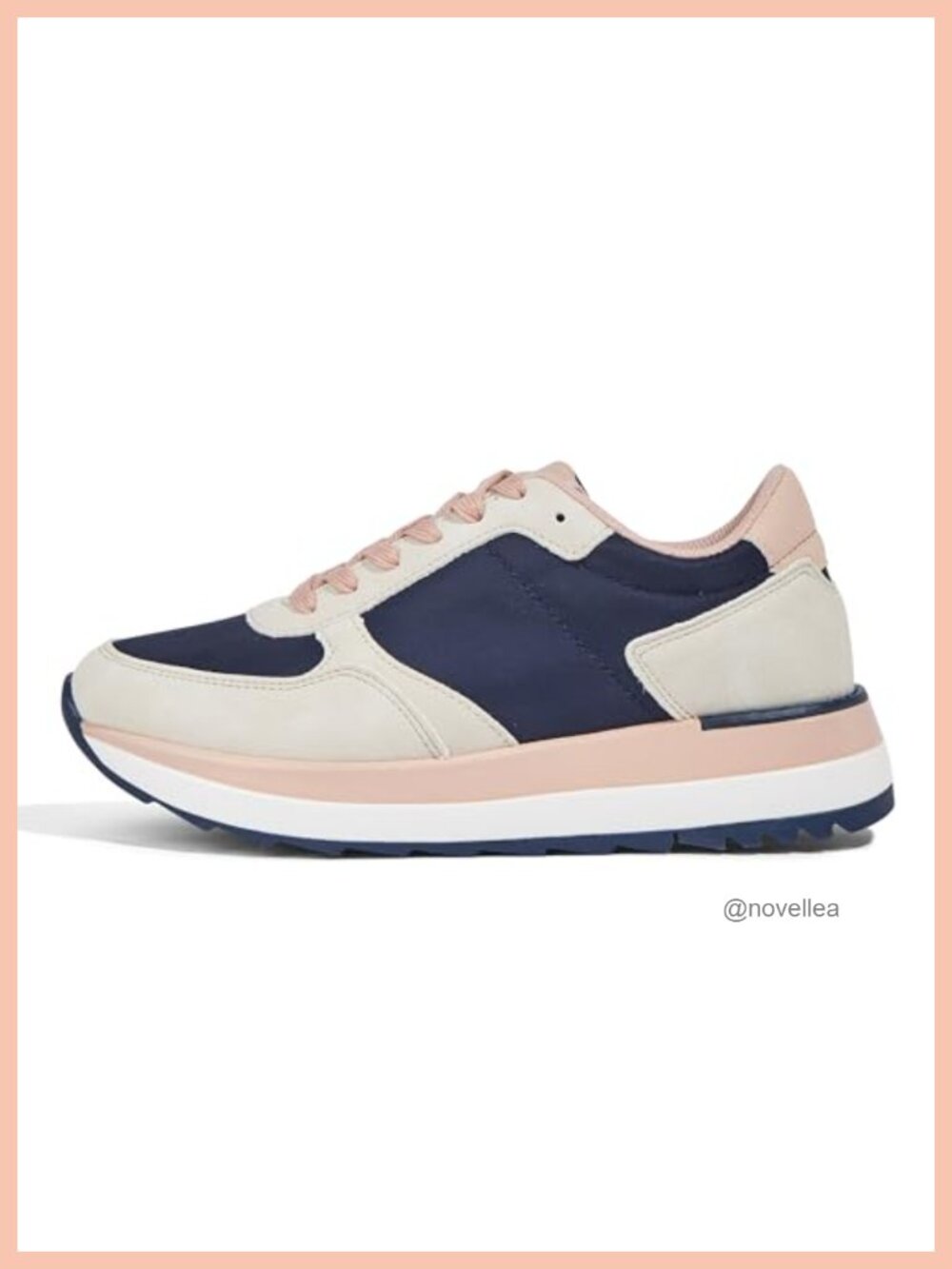 Women's Platform Sneakers Retro Chunky Lace-Up Walking Athletic Shoes